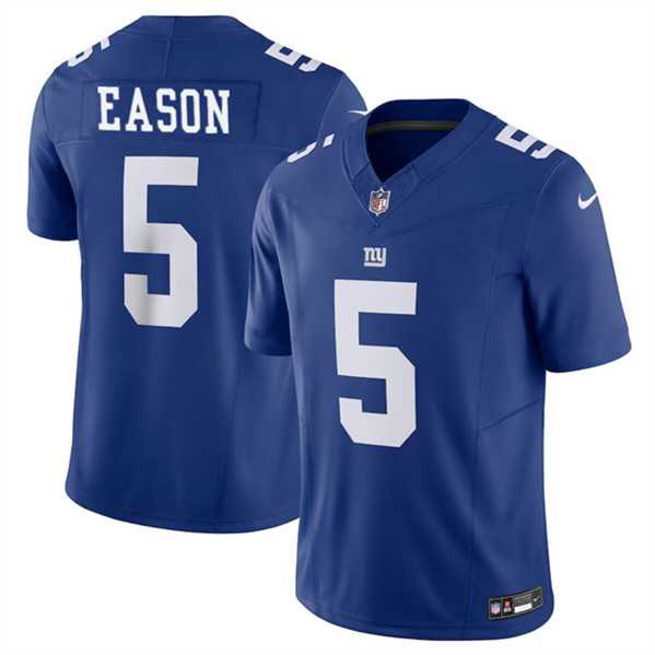 Men & Women & Youth New York Giants #5 Jacob Eason Blue 2023 F.U.S.E. Vapor Untouchable Limited Jersey